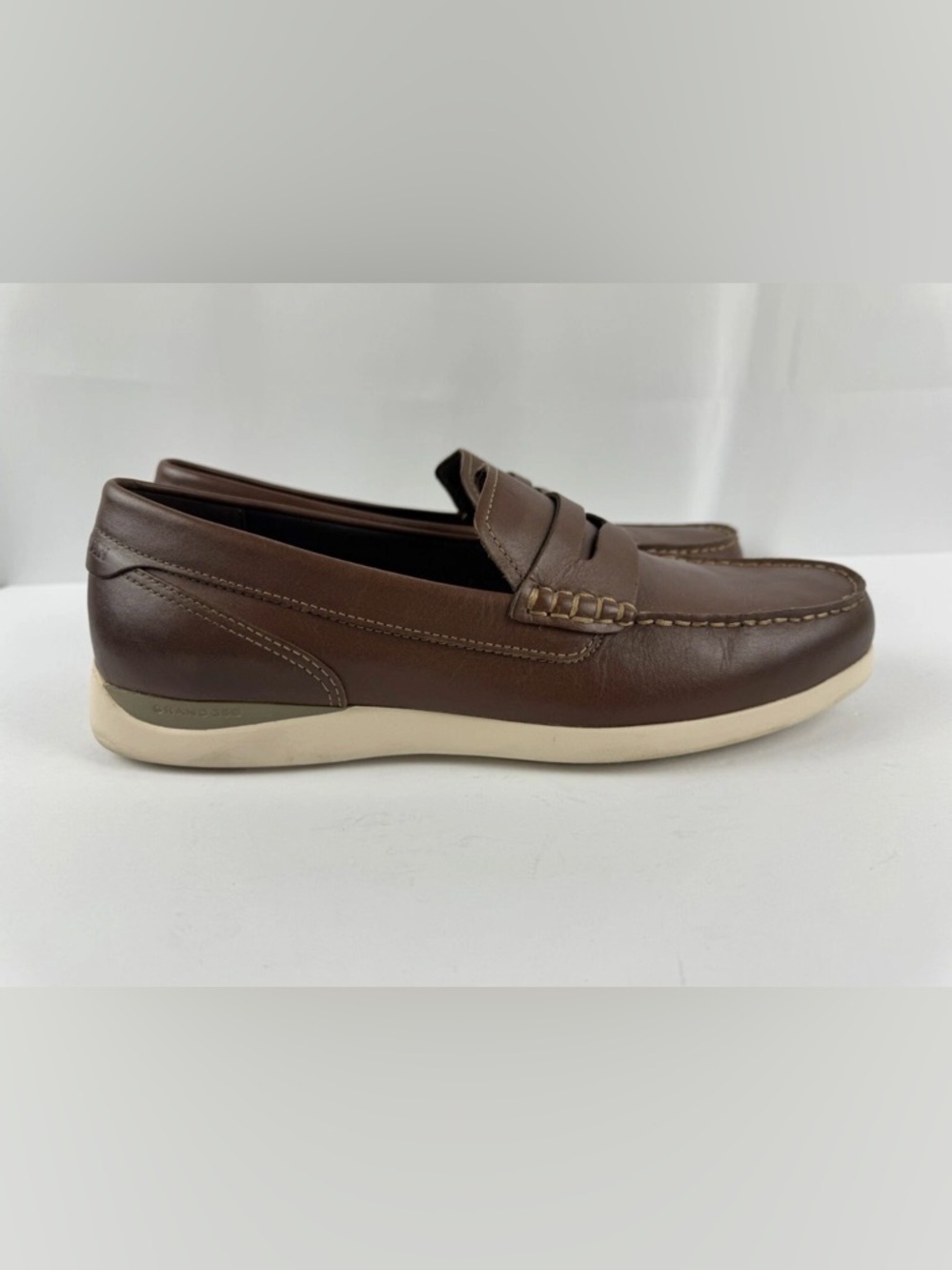 Cole Haan Men's Grand Atlantic Penny Loafer Shoes Chestnut Leather Slip On SZ 13